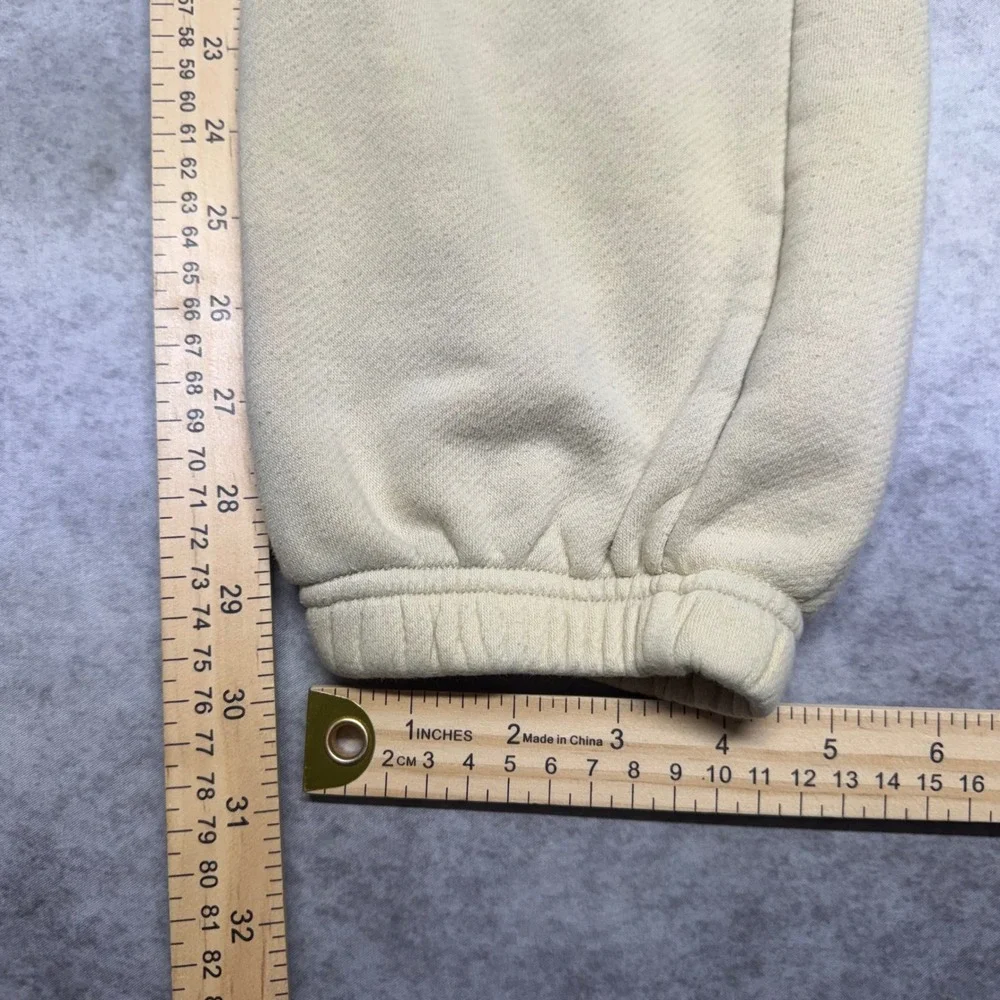 The North Face Regular Fit Mens Medium Beige Logo Cuffed Fleece Sweatpants
